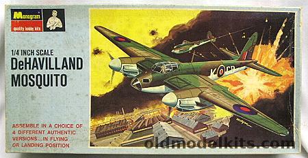 Monogram 1/48 DeHavilland Mosquito Dehavilland Mosquito NF II / Mk IV / FB VI / II Blue Box, PA129-200 plastic model kit